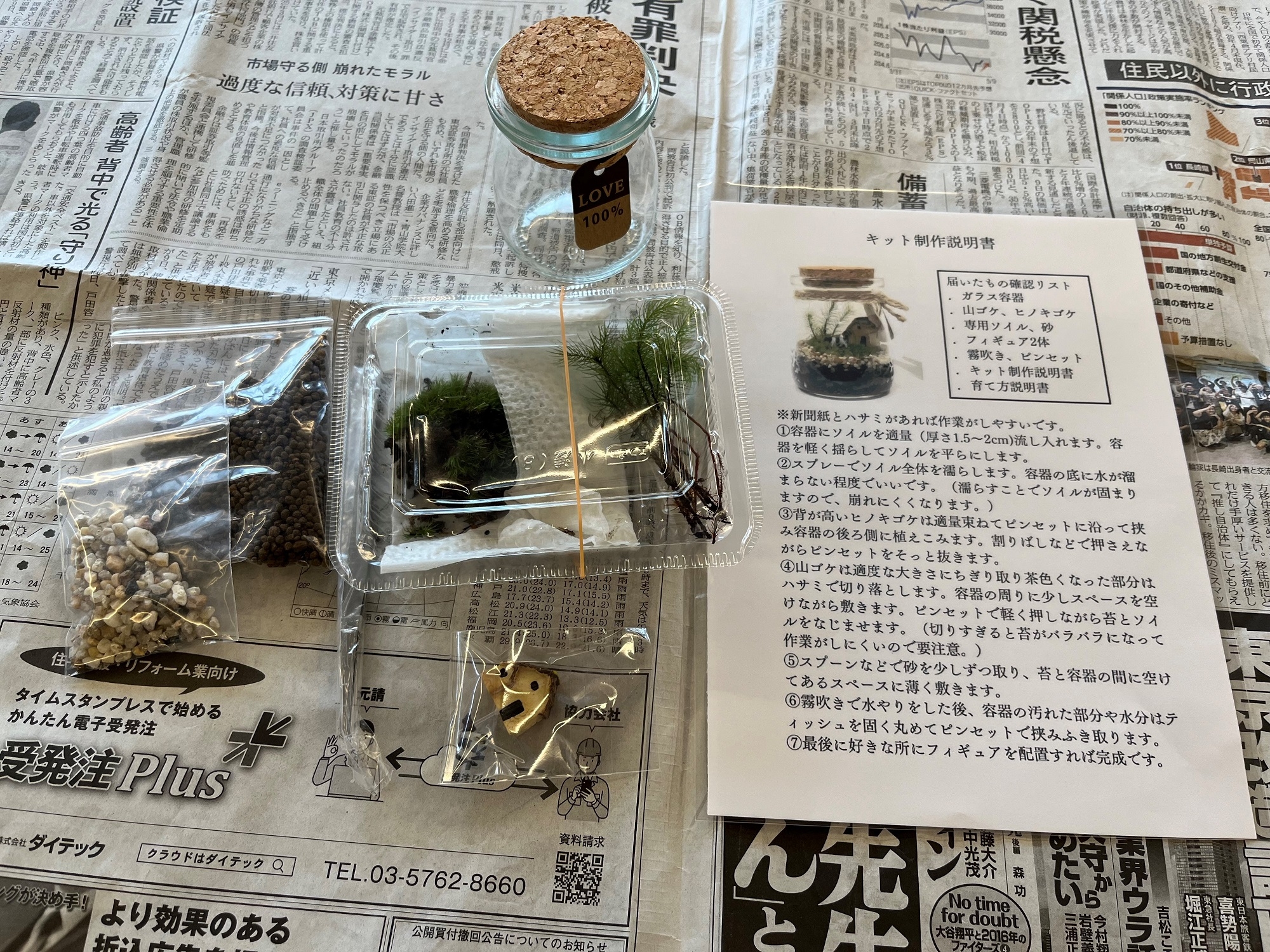 はじめての苔テラリウム｜ブログ： ブランシエール蔵前｜長谷工シニア